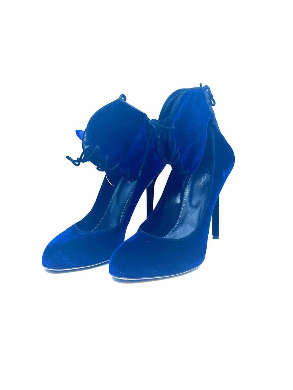SERGIO ROSSI Size 9 Navy Velvet Pumps