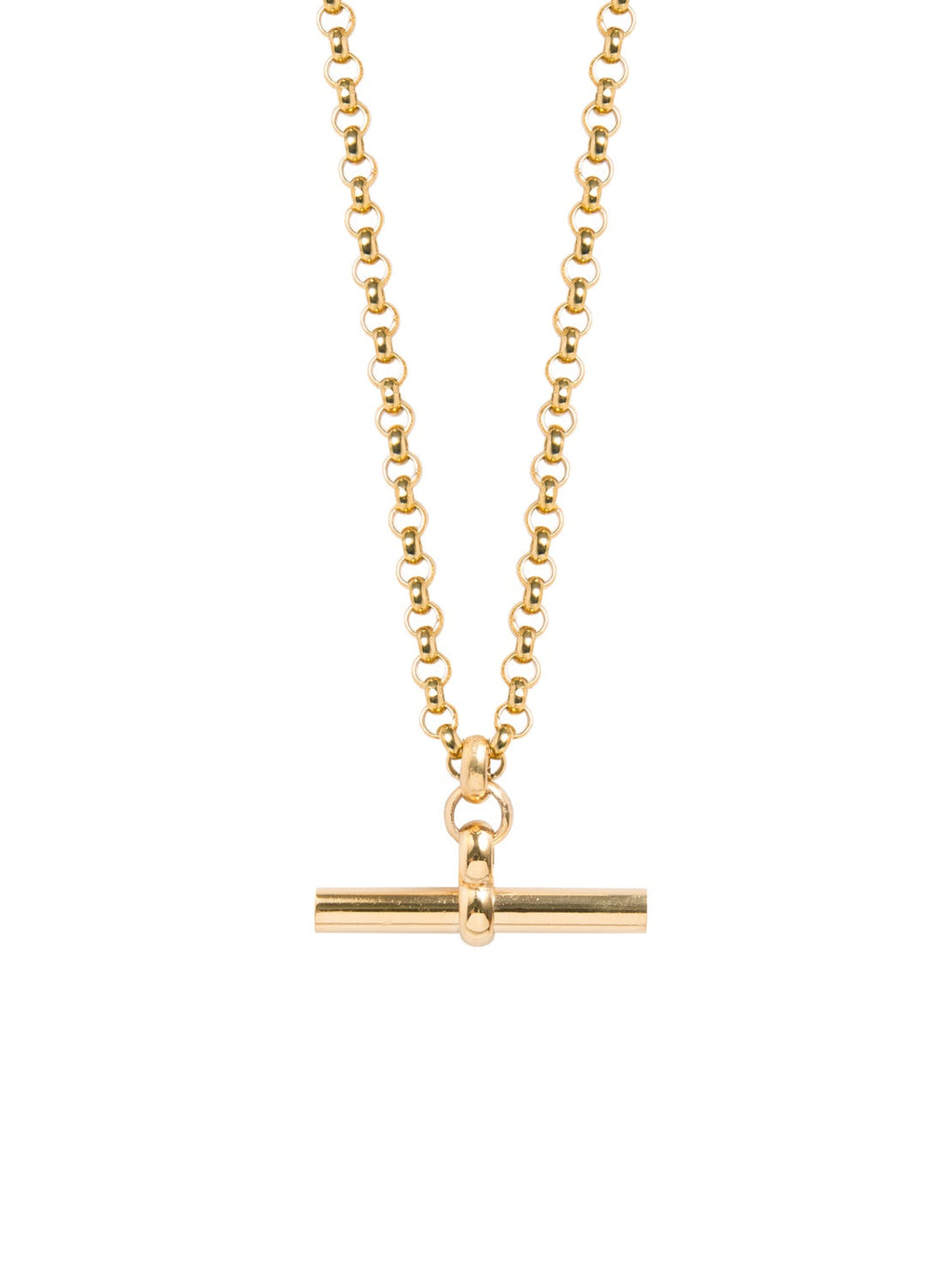 TS Medium Gold T-Bar on Chunky Belcher Chain