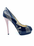 GIUSEPPE ZANOTTI Size 9 Black & Beige Patent Leather Pumps