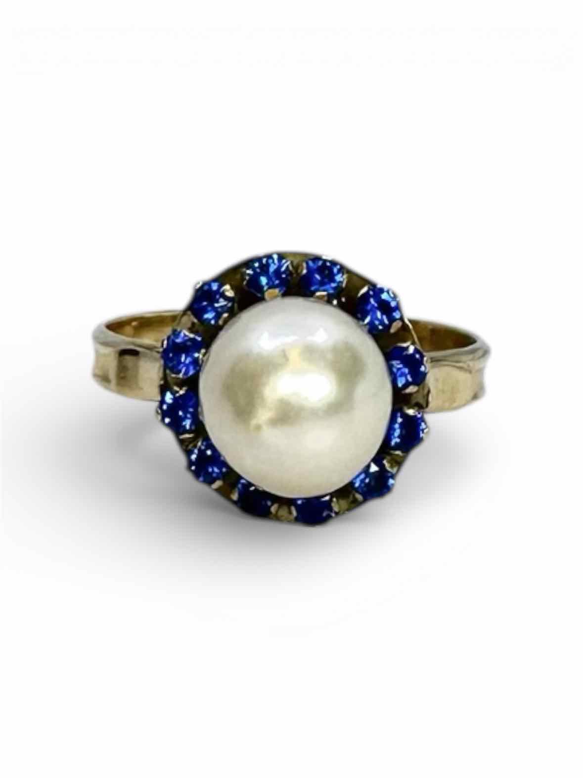 14K Pearl Earrings Ring Set