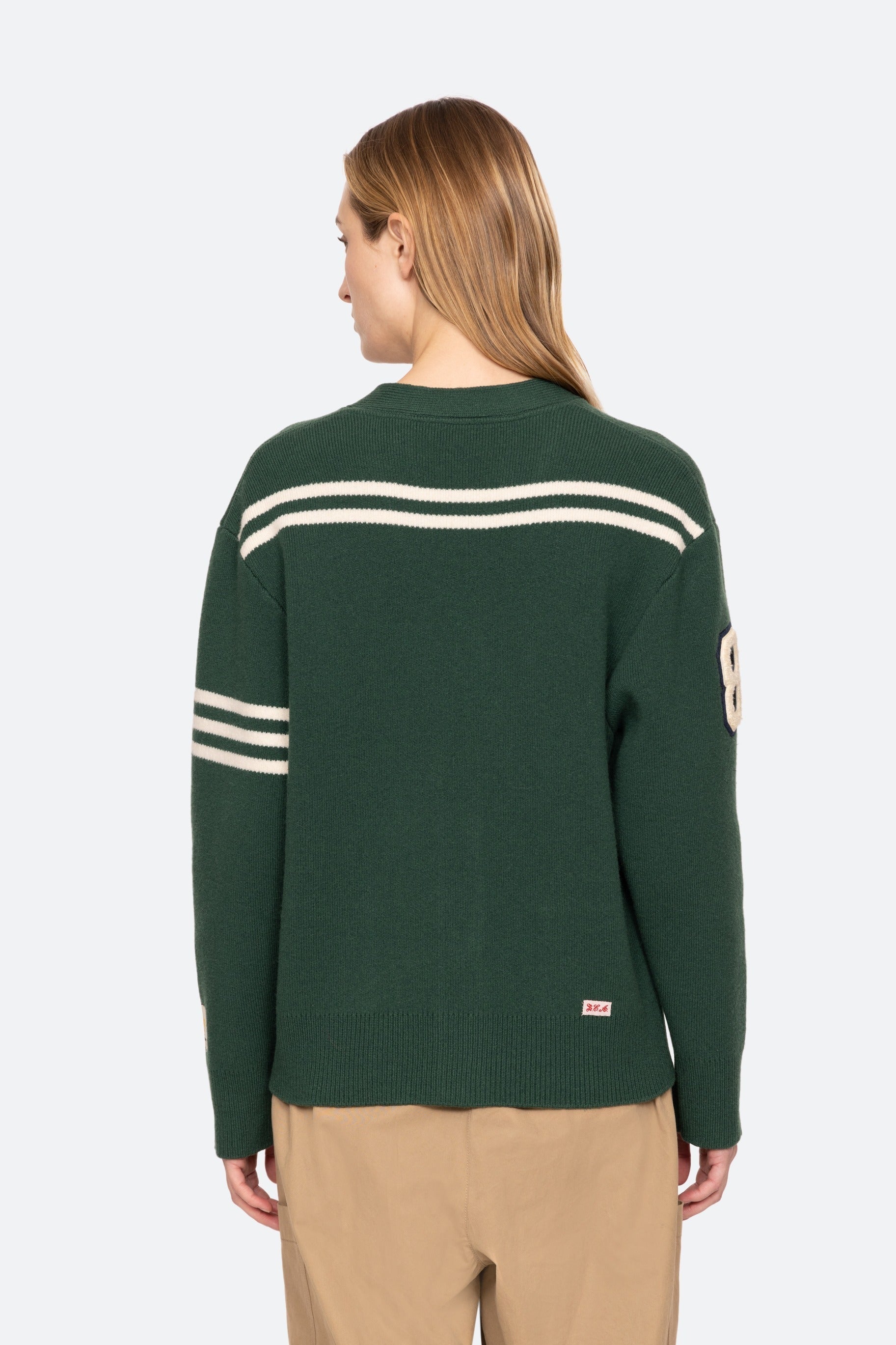 SEA NEW YORK ARTHER VARSITY KNIT CARDIGAN