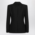 Black single-breasted jacket with bow