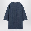 Denim mini dress with V Gold details