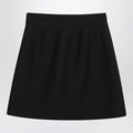 Black mini skirt with V Gold detail