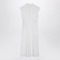 White midi dress with Sangallo embroidery