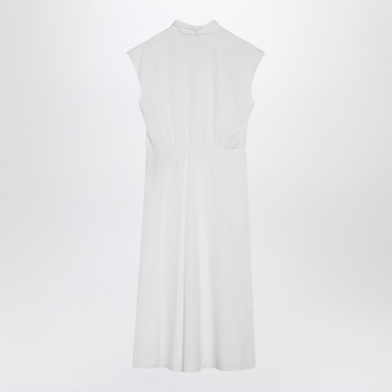 White midi dress with Sangallo embroidery