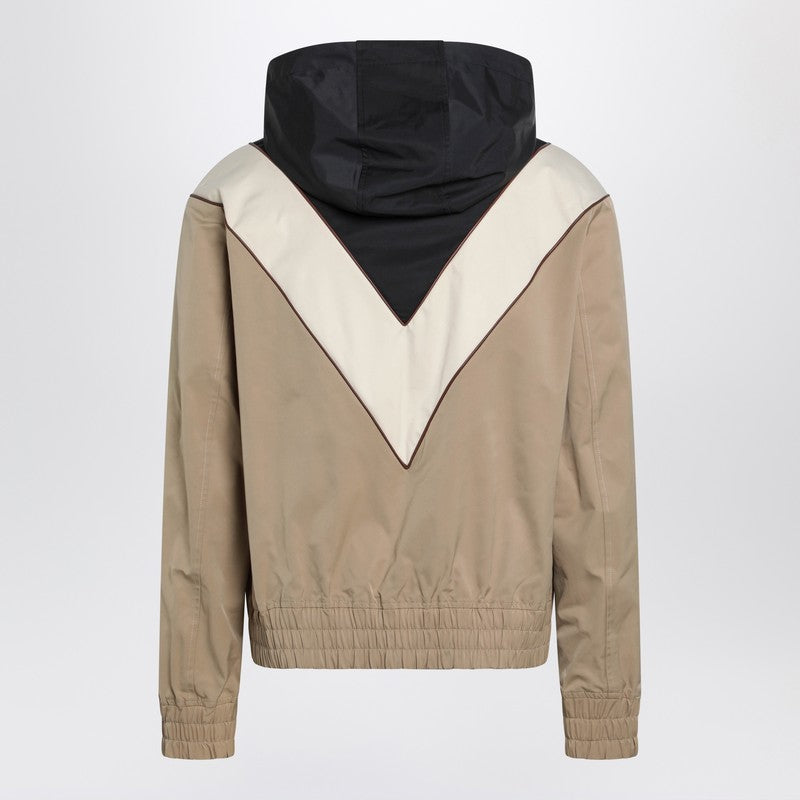 Black butter and camel jacket with Vlogo patch