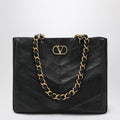 Black Laseine Shopping Bag