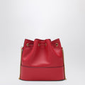 Vlogo red leather bucket bag