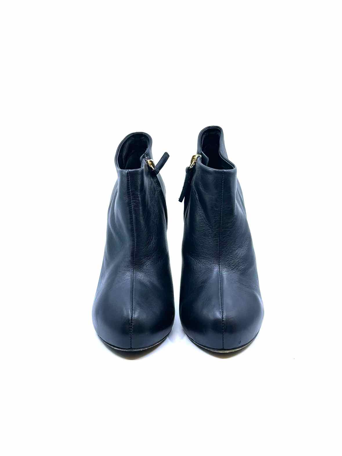 GIUSEPPE ZANOTTI Size 9.5 Black, gold Leather Solid Ankle Boot