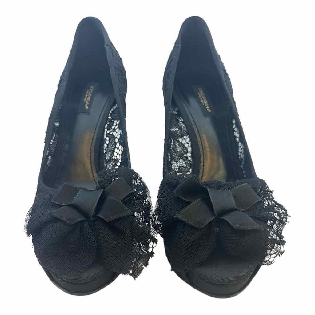 DOLCE & GABBANA Size 9 Black Lace Pumps