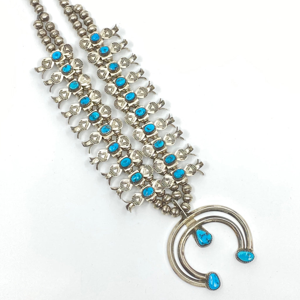 Sterling Silver Singer Navajo Turquoise Necklace