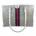 GUCCI Brown, beige Monogram Tote