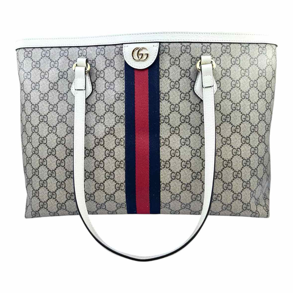 GUCCI Brown, beige Monogram Tote