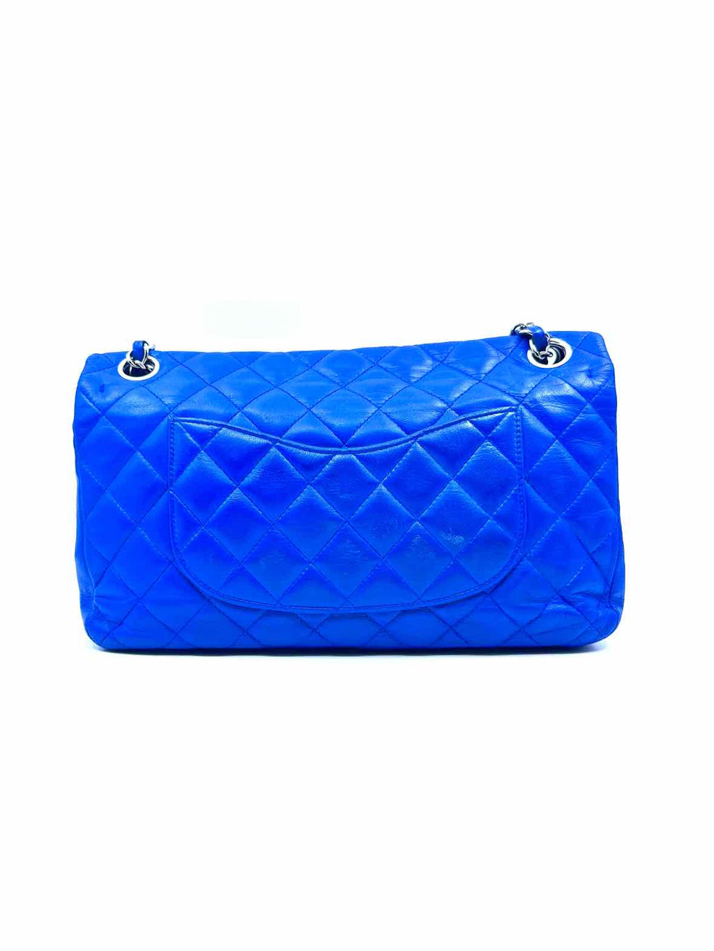 CHANEL Electric Blue Lambskin Quilted Handbag
