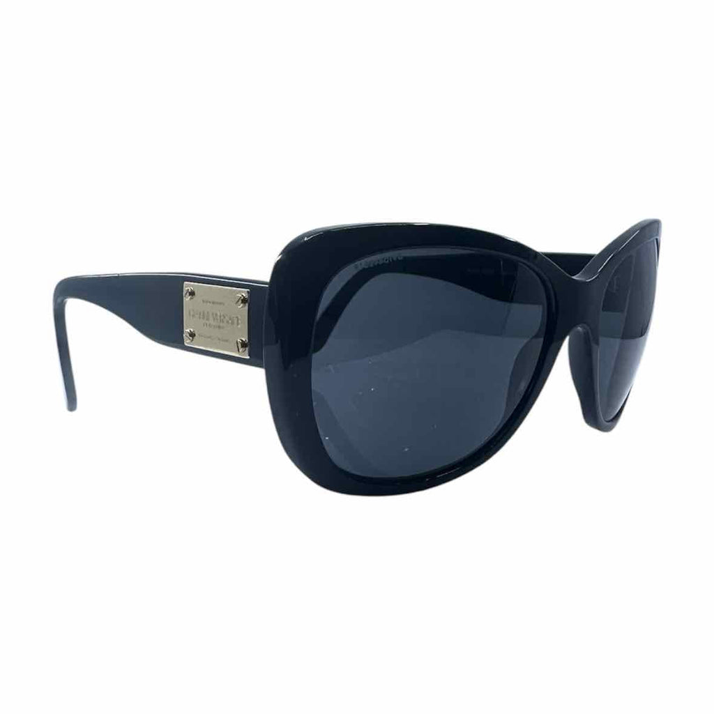 VERSACE Black Square Solid Sunglasses