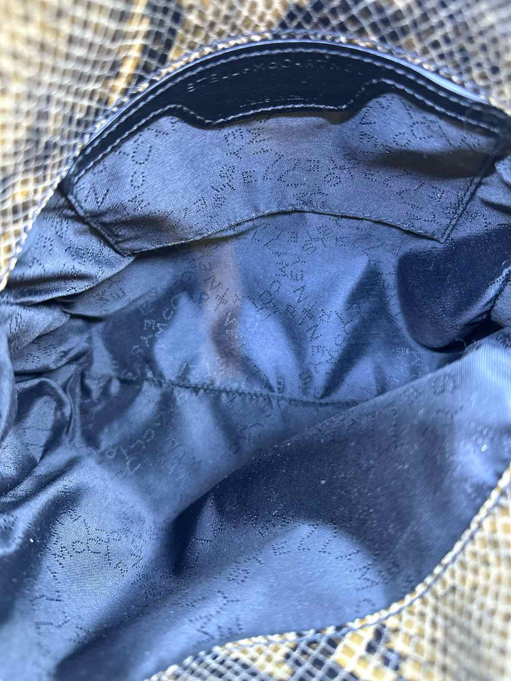 STELLA MCCARTNEY Black & Beige Vegan Leather Handbag