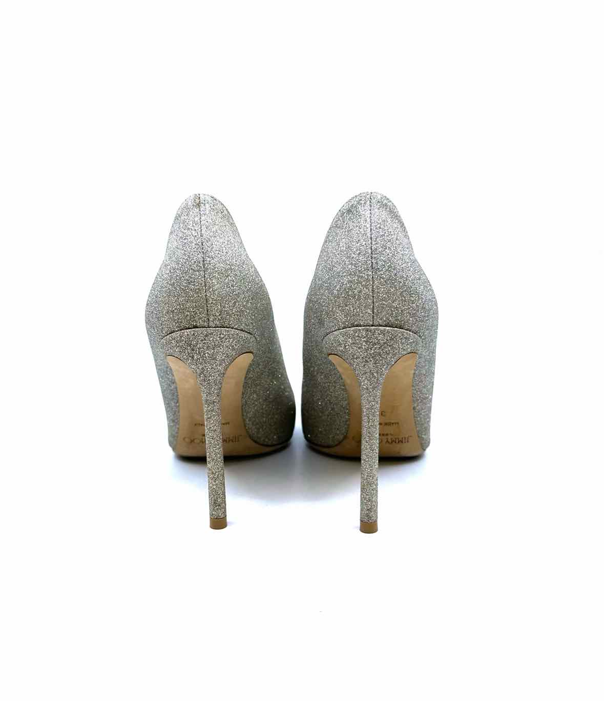 JIMMY CHOO Size 8 Gold Sparkle Pumps