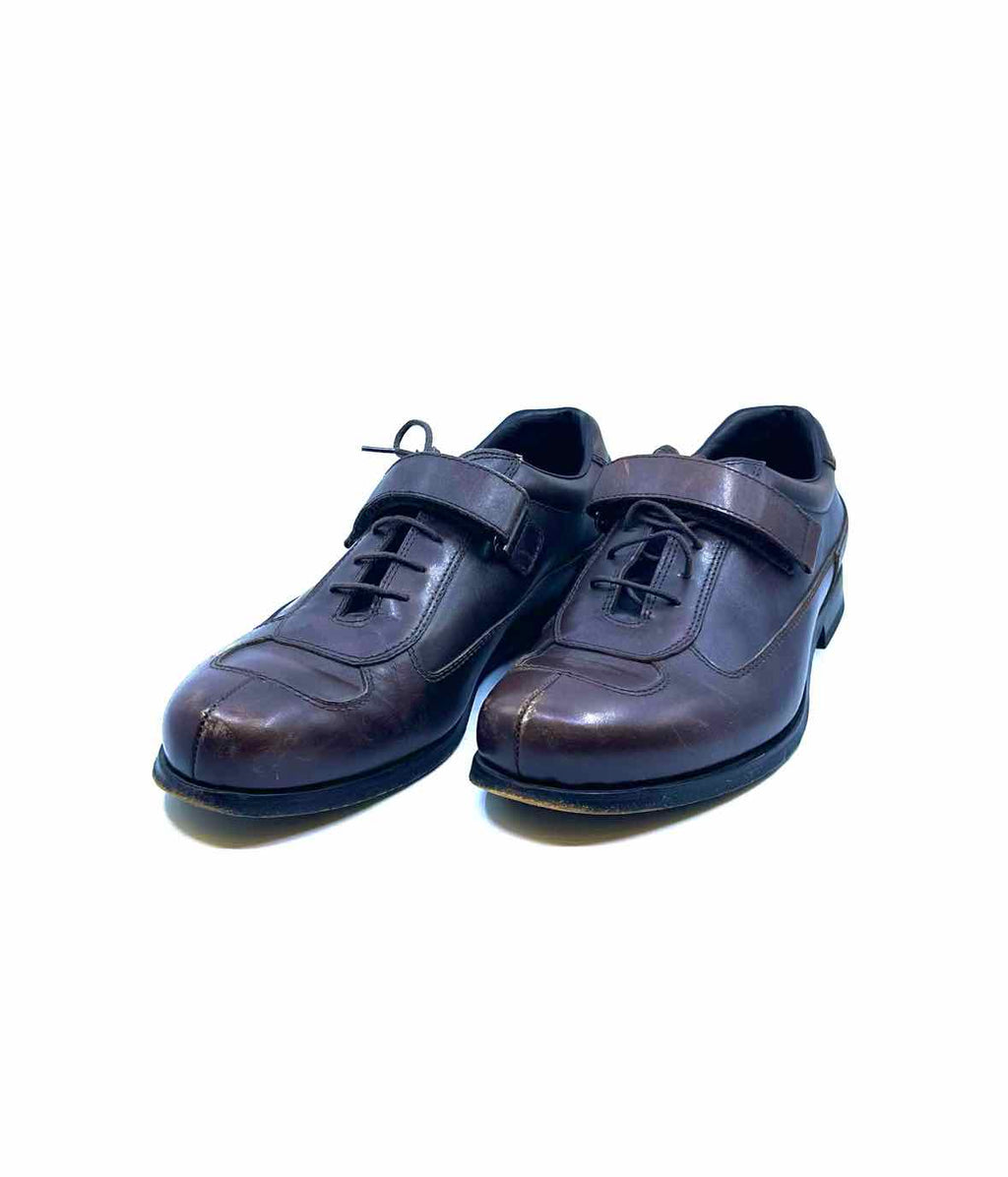 PRADA Size 8.5 Brown Men's Oxfords