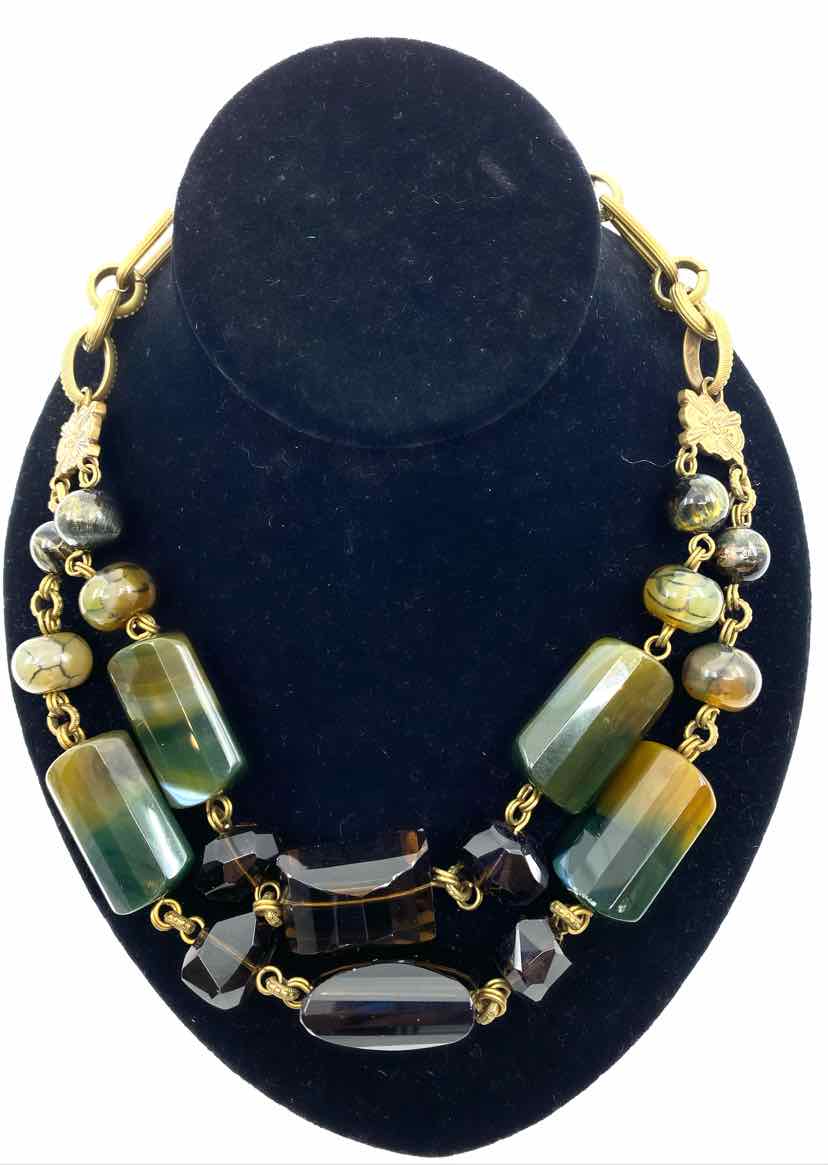 STEPHEN DWECK Bronze and Quartz Necklace