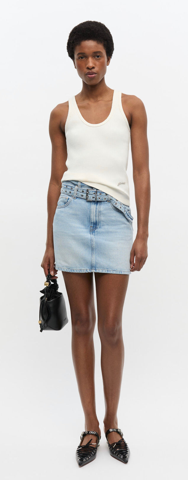 Ganni Heavy Rib Jersey Tank Top