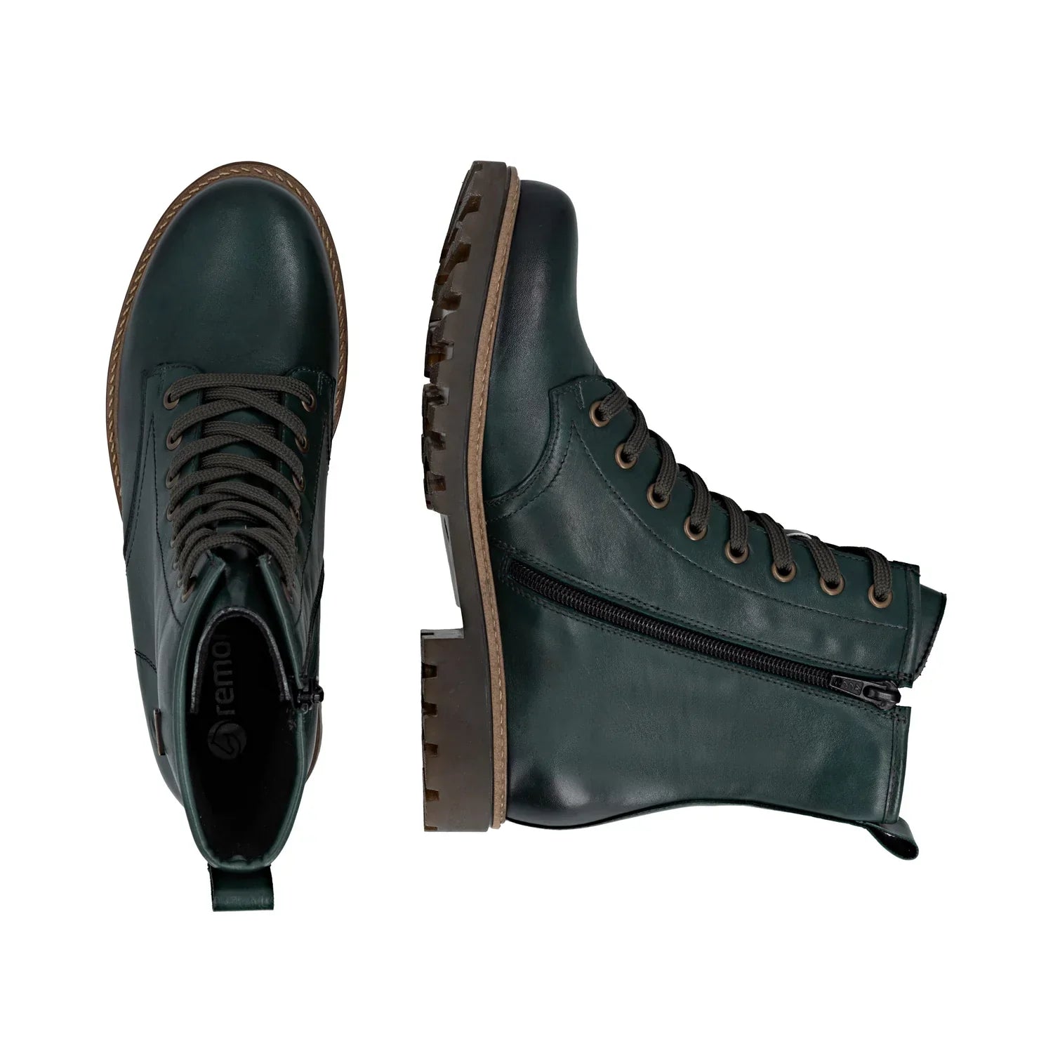 Remonte Womens Leather Ankle Boots | Green
