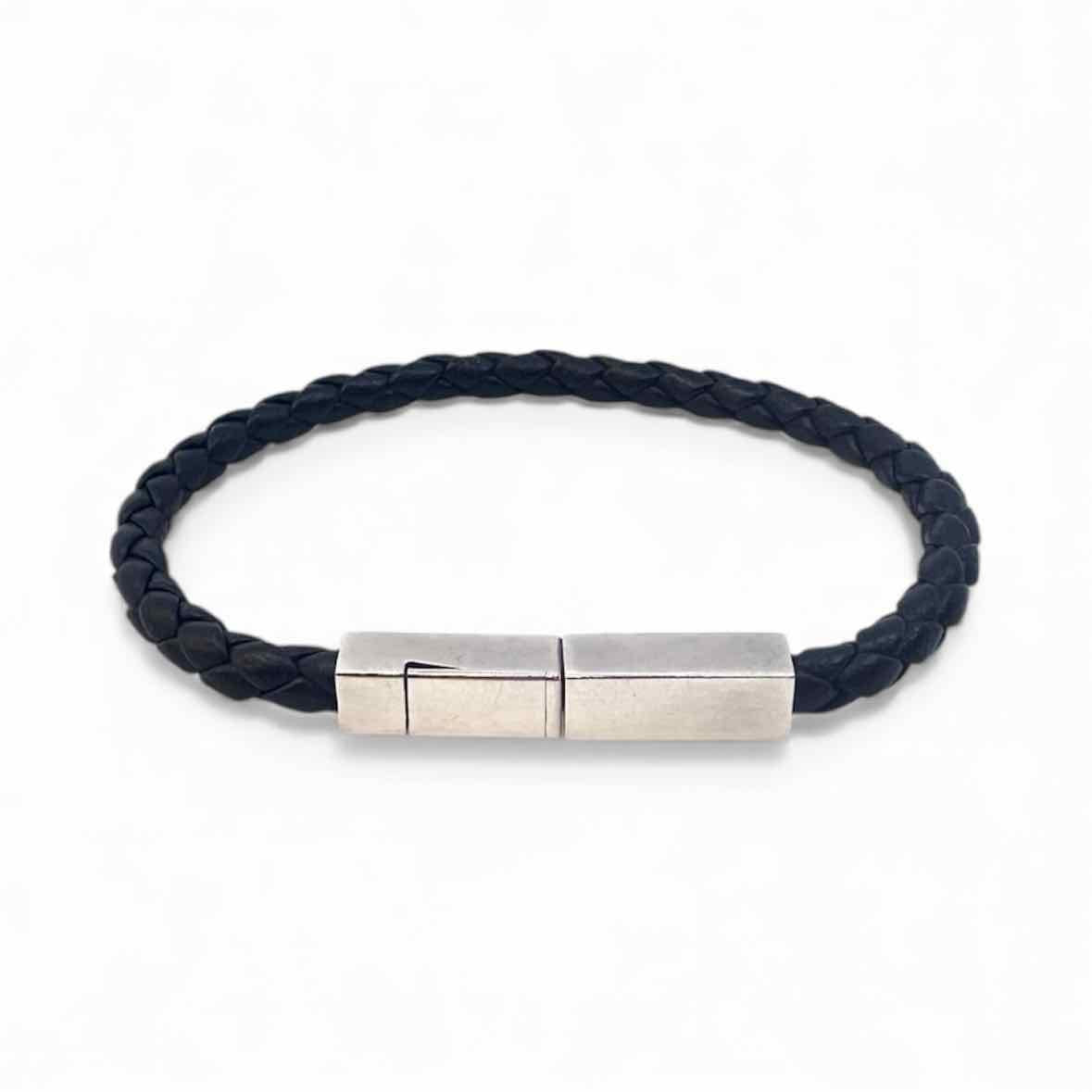 BOTTEGA VENETA Black Leather Bracelet