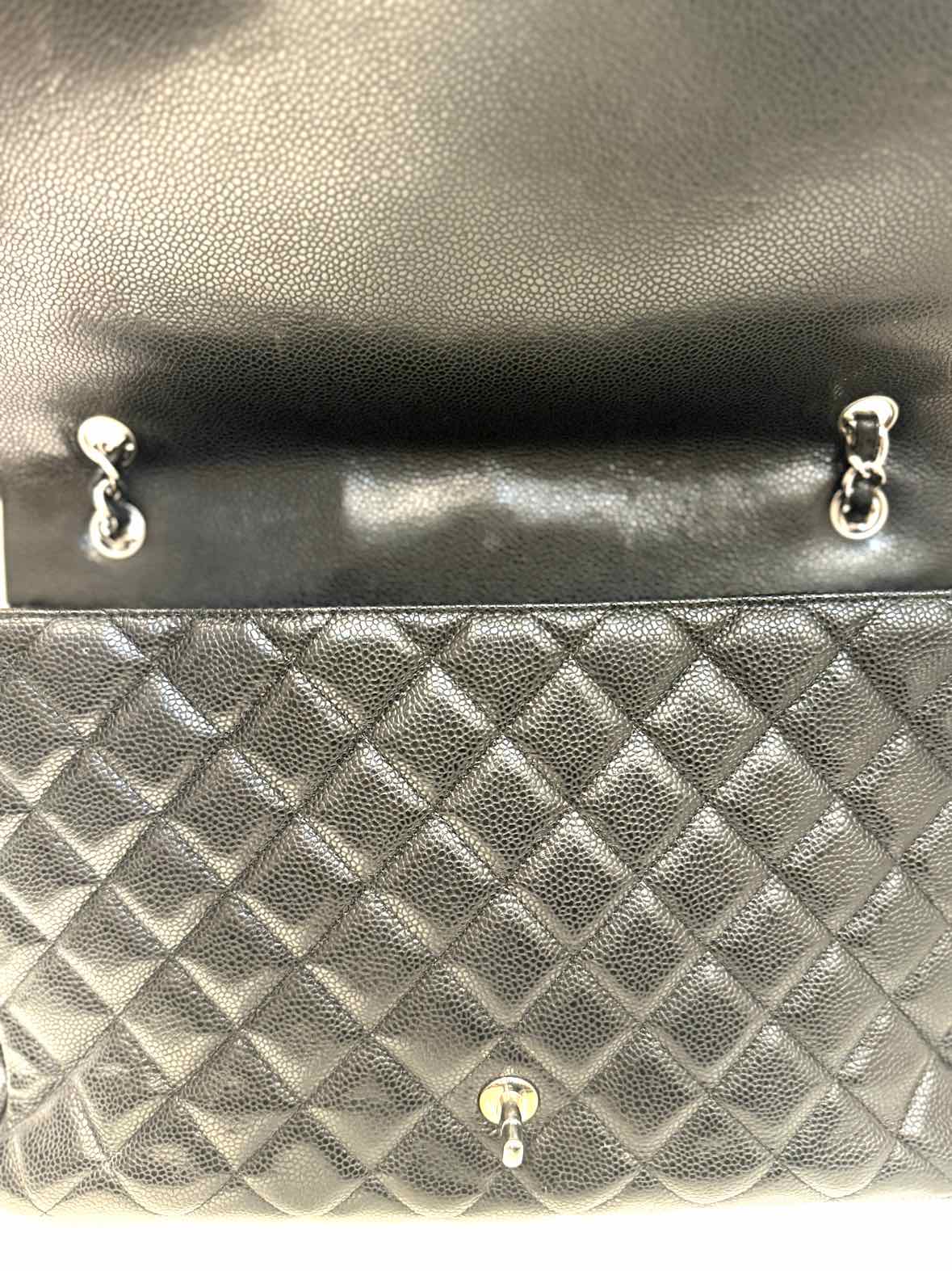 CHANEL Large Caviar Classic Handbag