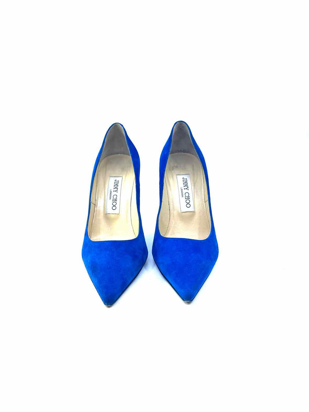 JIMMY CHOO Size 6.5 Royal Blue Suede Pumps