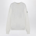 White jumper with logo print