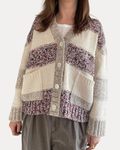 Weekend Maxmara Tritone Striped Cardigan in Sand Pinstripes