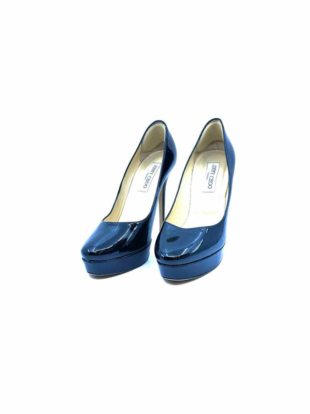 JIMMY CHOO Size 9 Black Patent Leather Pumps