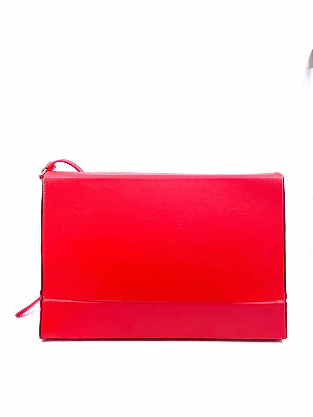 STELLA MCCARTNEY Neon Orange Vegan Leather Solid Handbag