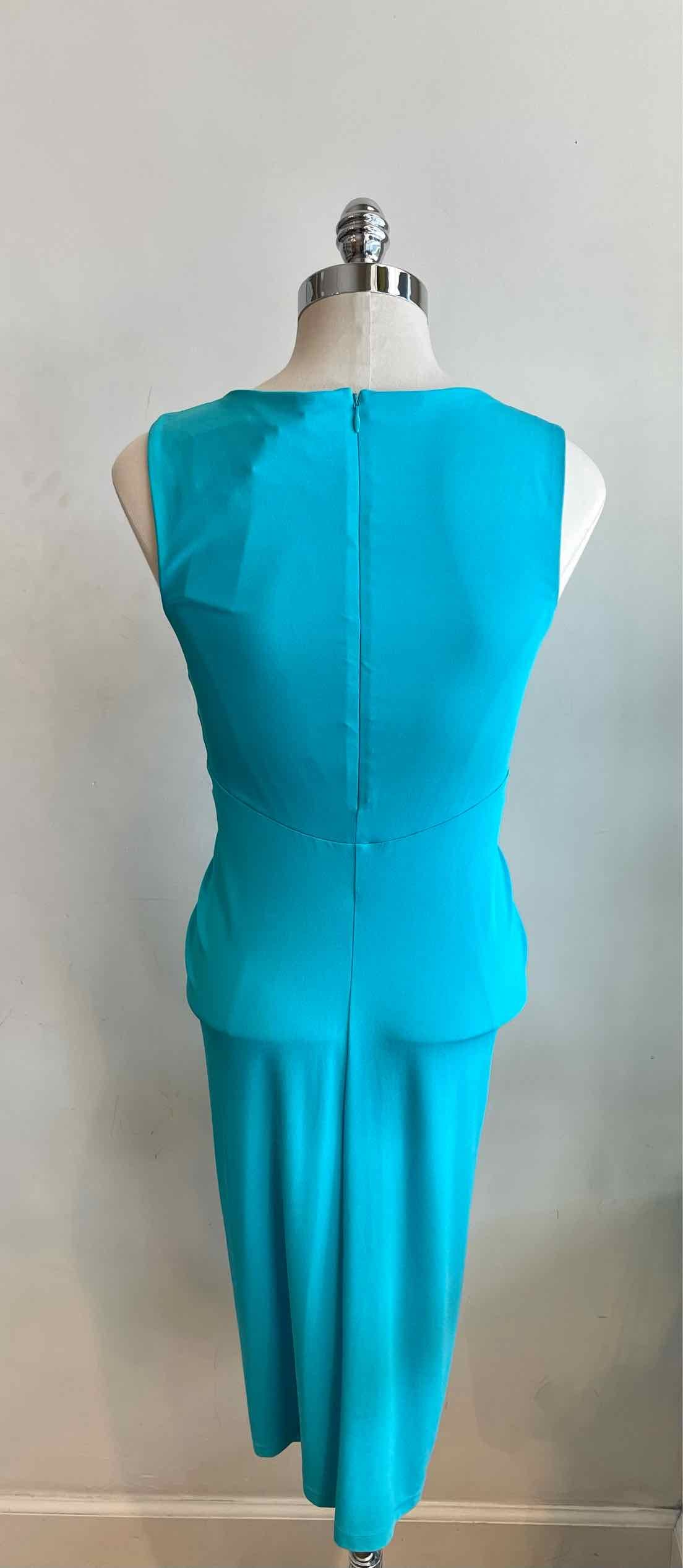 MICHAEL KORS Size 6 Aqua Solid Dress