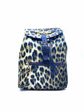 MOSCHINO Brown, Camel Nylon Cheetah print Backpack