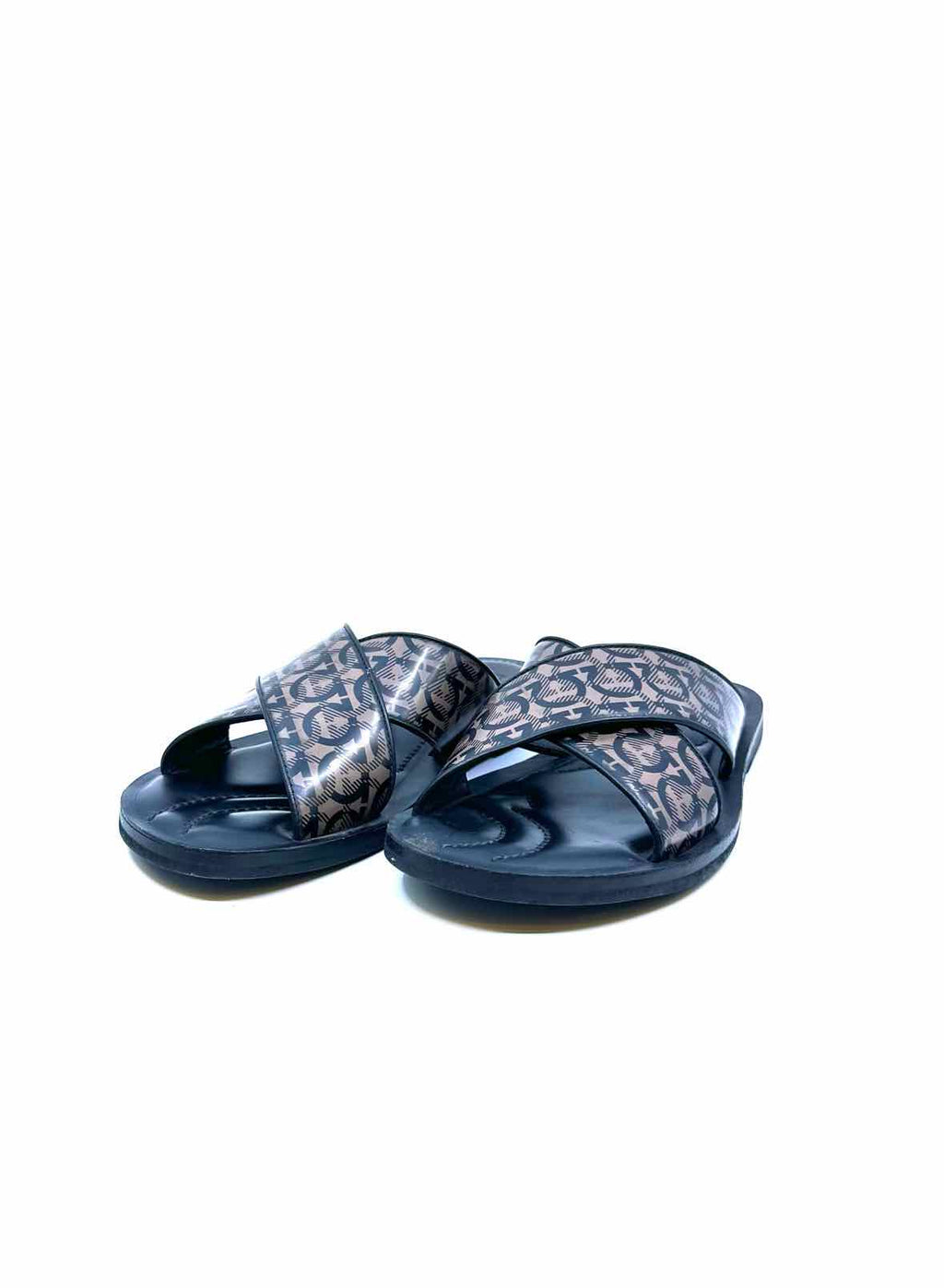 SALVATORE FERRAGAMO Size 7 Black & tan Men's Sandals