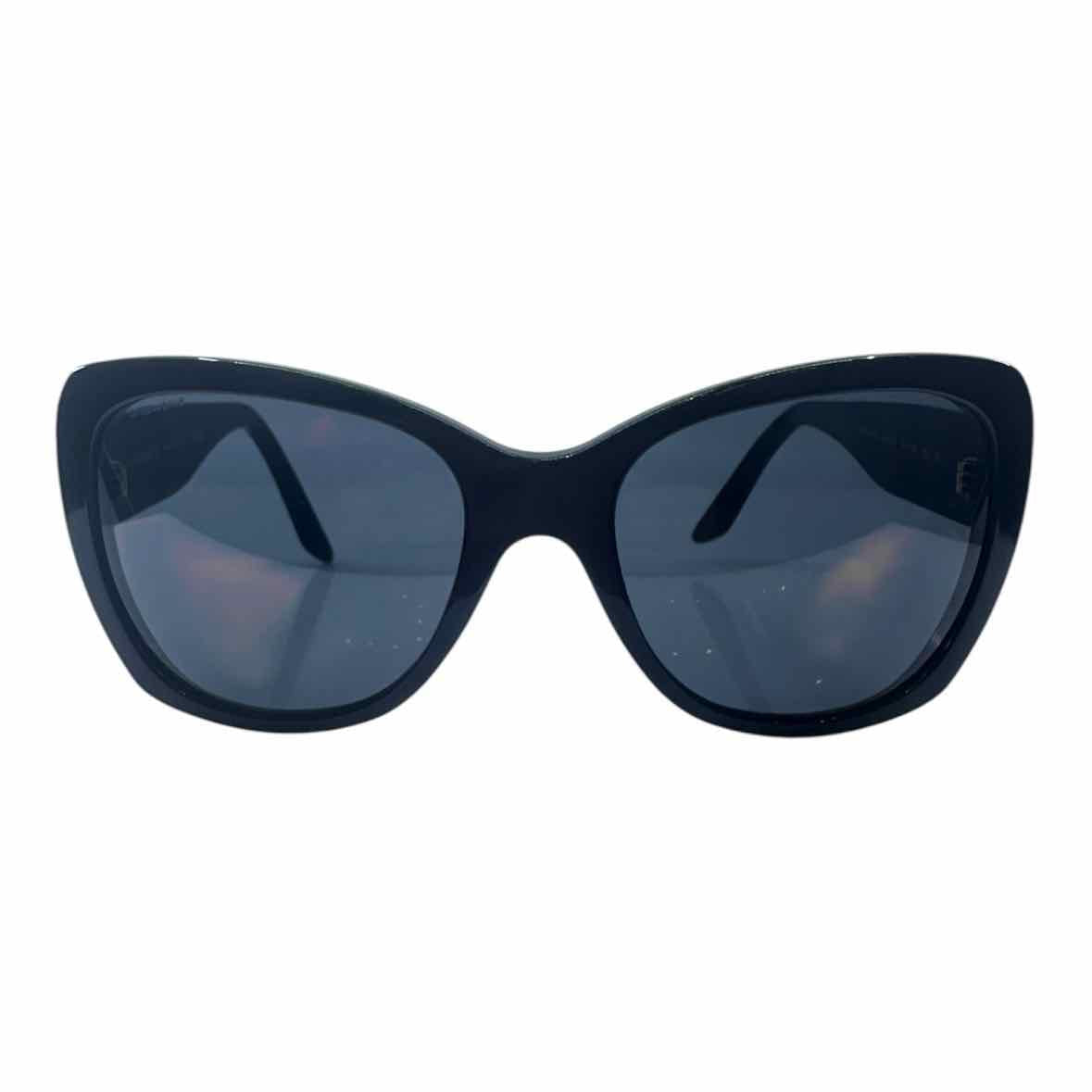 VERSACE Black Square Solid Sunglasses