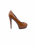 GUCCI Size 9 Camel Patent Leather Pumps