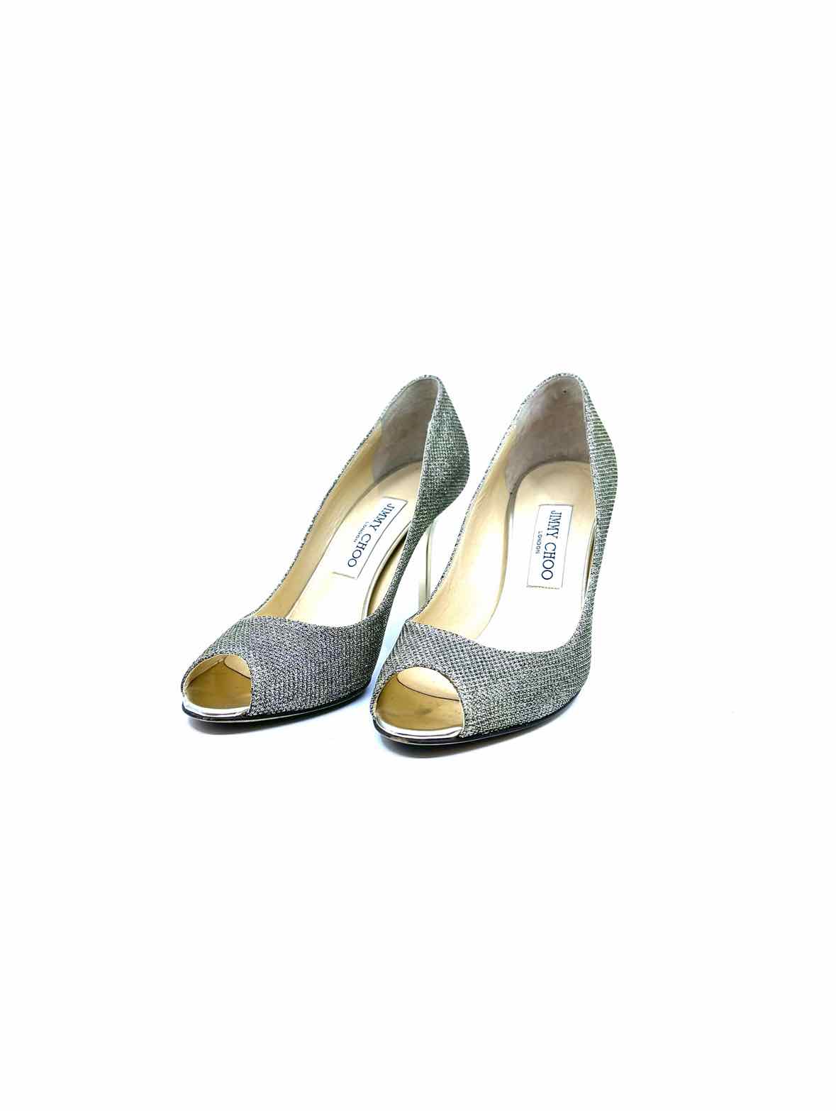 JIMMY CHOO Size 7.5 Silver Pumps