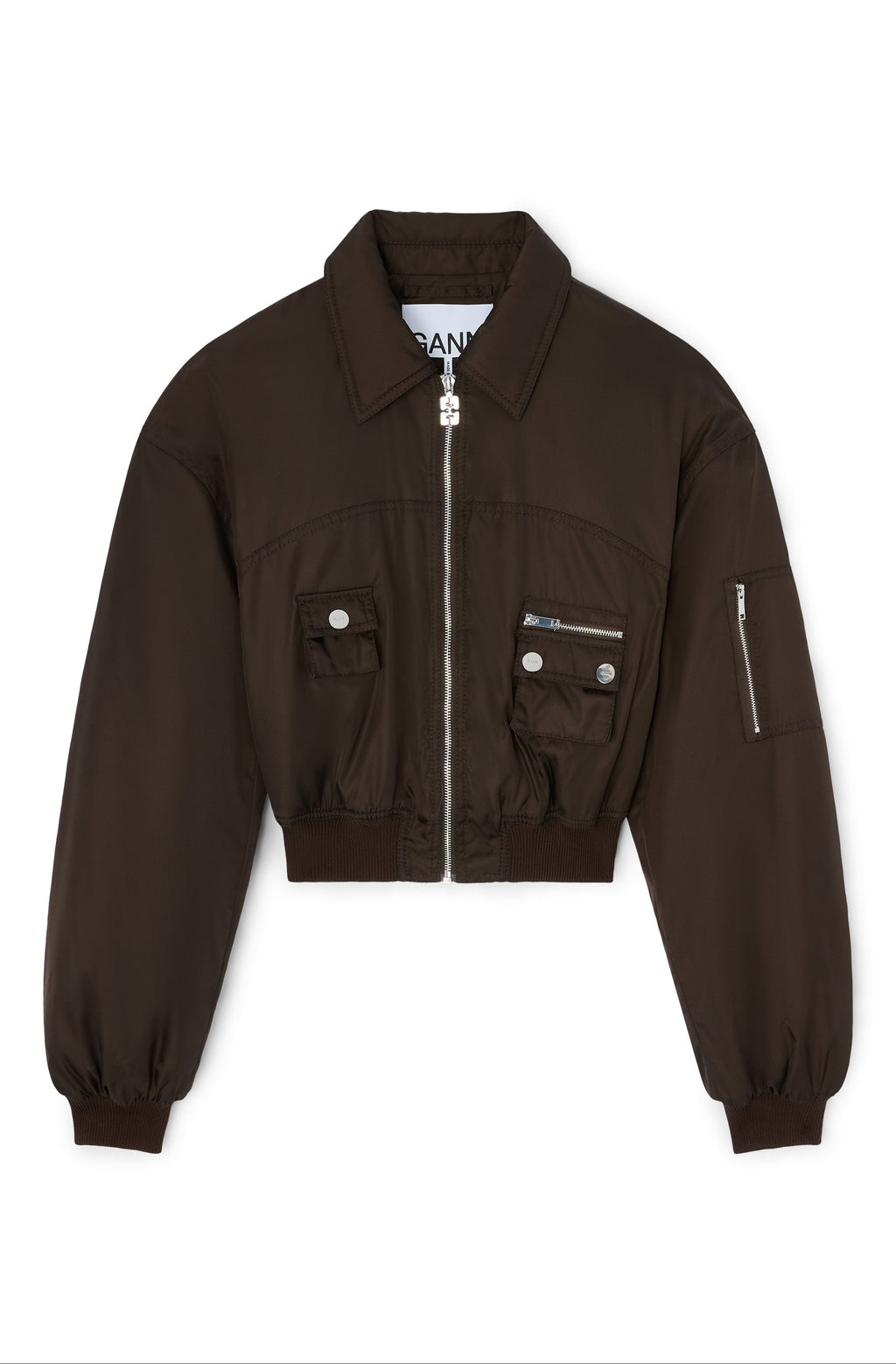 Ganni Duchesse Nylon Bomber Jacket