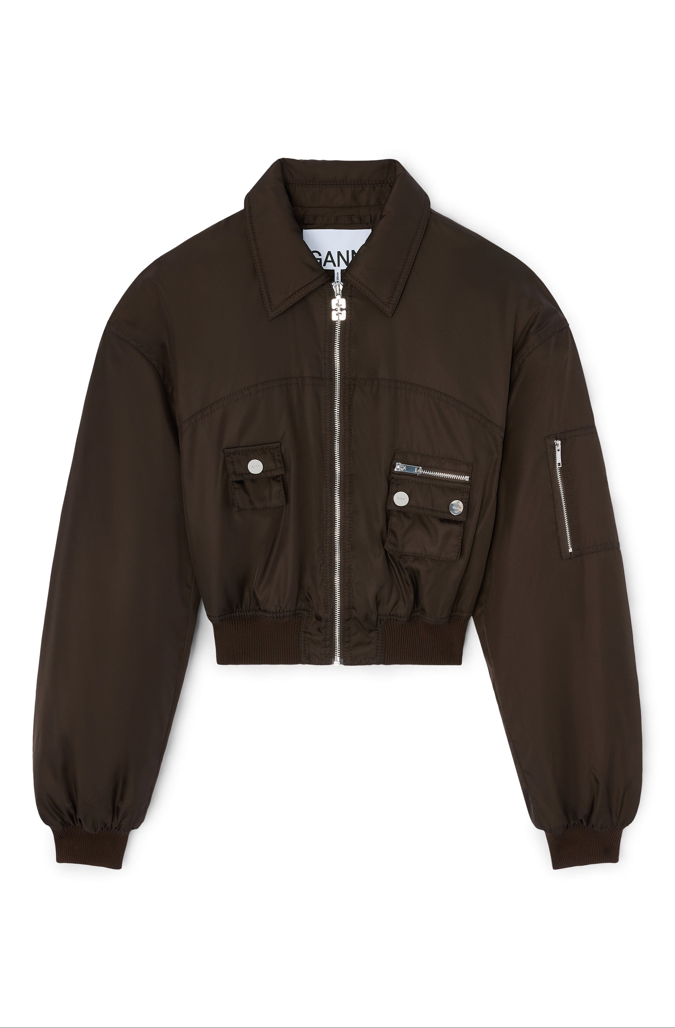 Ganni Duchesse Nylon Bomber Jacket