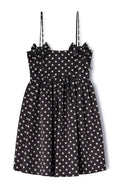 Printed Double Satin Mini Strap Dress