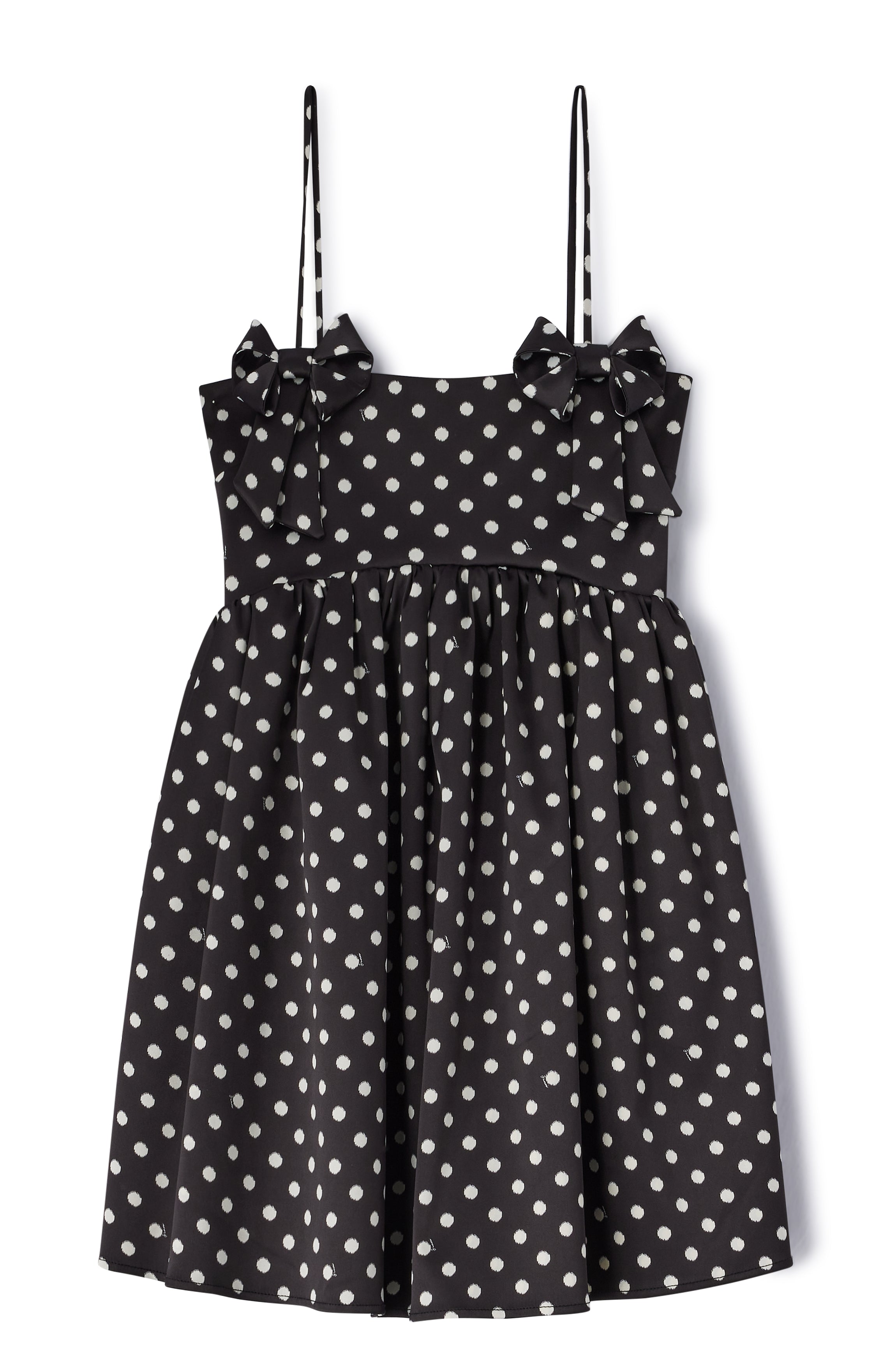 Printed Double Satin Mini Strap Dress