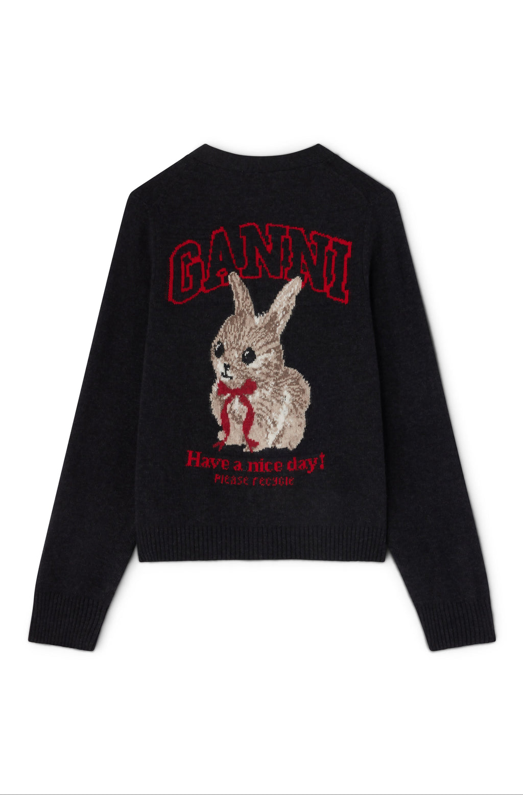 Ganni Graphic Wool Cardigan