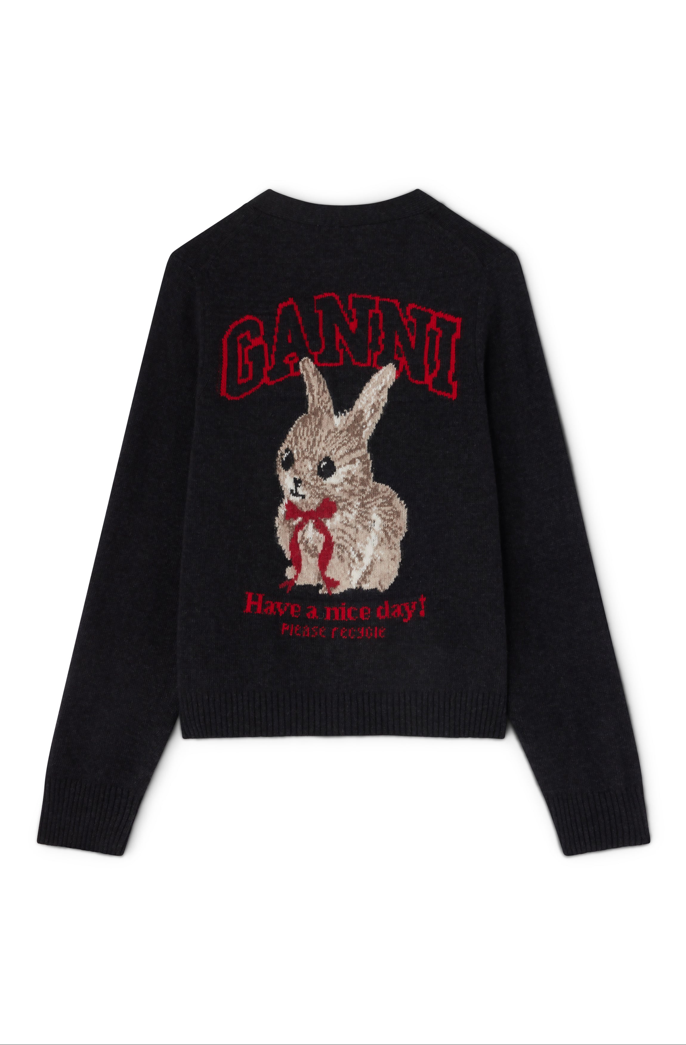 Ganni Graphic Wool Cardigan