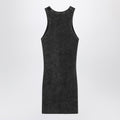 Washed black dress with metallic Oval D