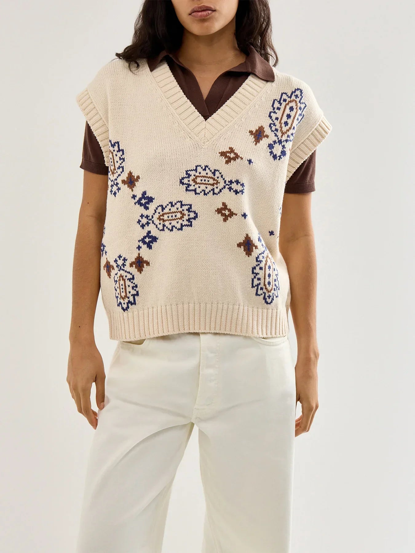 Weekend Max Mara Crusca Knit in Ivory Jacquard