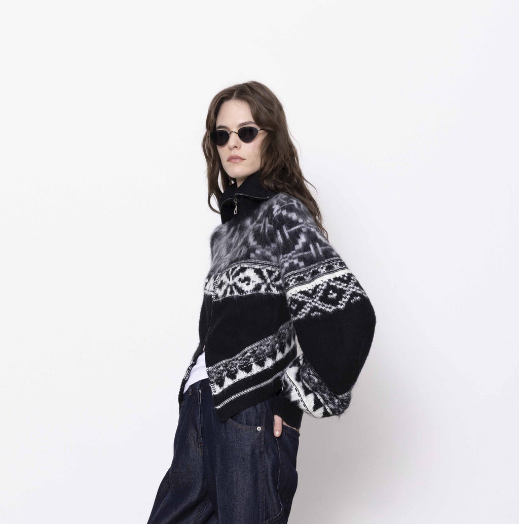 Nude Nordic Cardigan With Zip