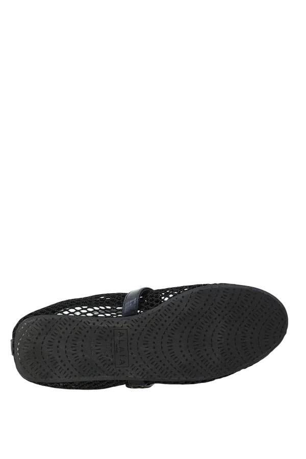 Ballerina Strap Fishnet Patent Calfskin