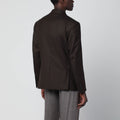 Brown double-breasted wool jacket